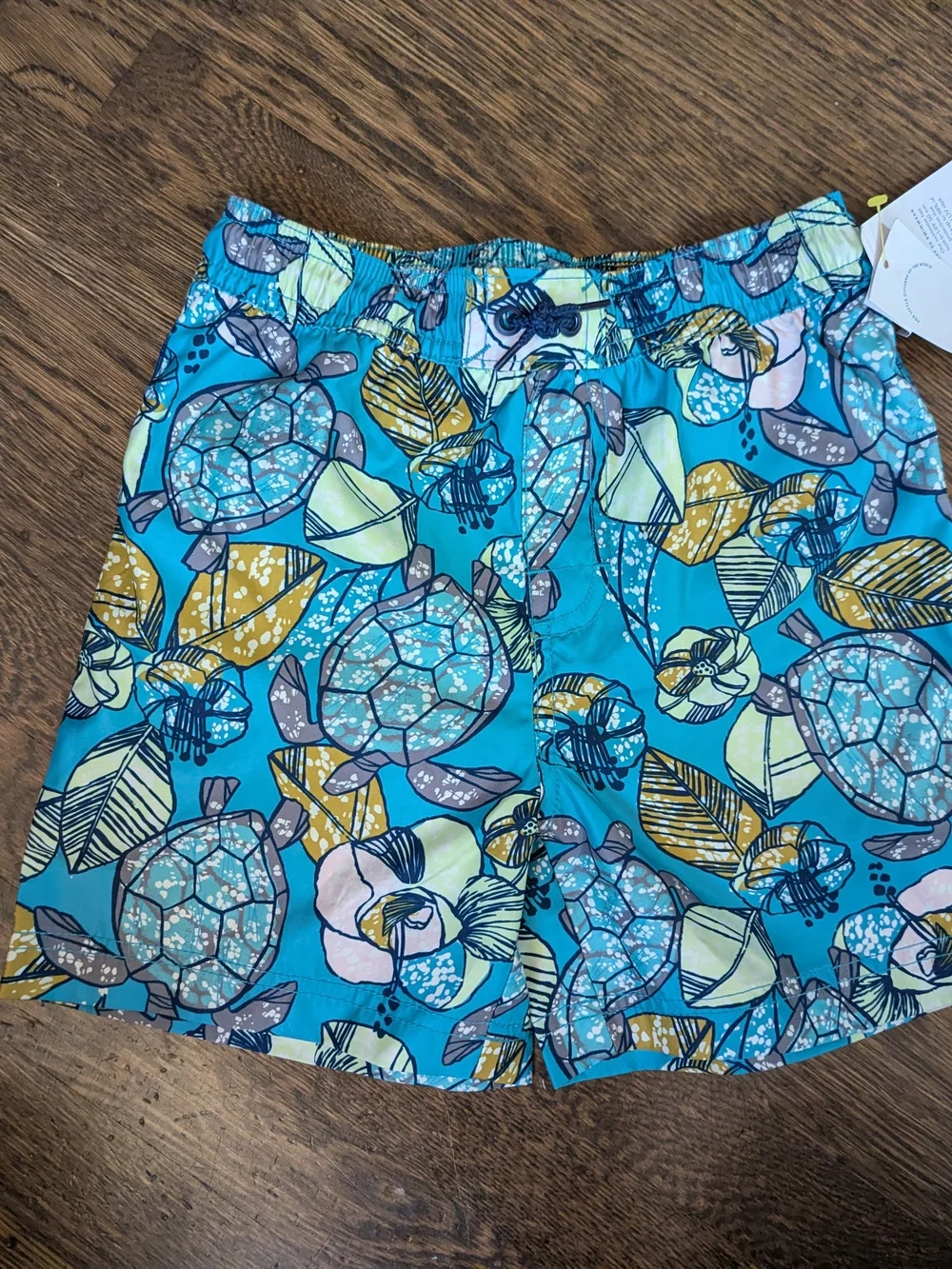 NWT Tea Collection Turtle Floral Swim Trunks Size 6 Kenya 2024